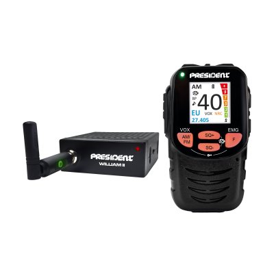 President William II – Kompakt 27 MHz komradio med trådlös mikrofon